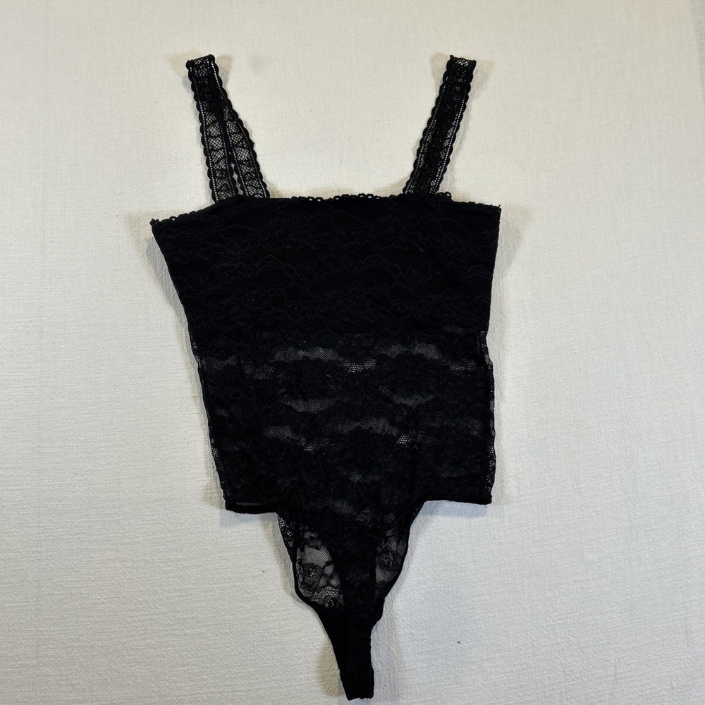 AllSaints Women Charlie Lace Bodysuit Black Lace Sleeveless 10 - Picture 7 of 15